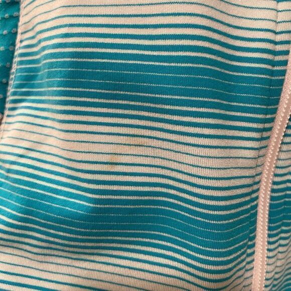 Title Nine Jacket Womens XS Full Zip Blue Ombré Stripe Long Sleeve Athleisure - Picture 9 of 10